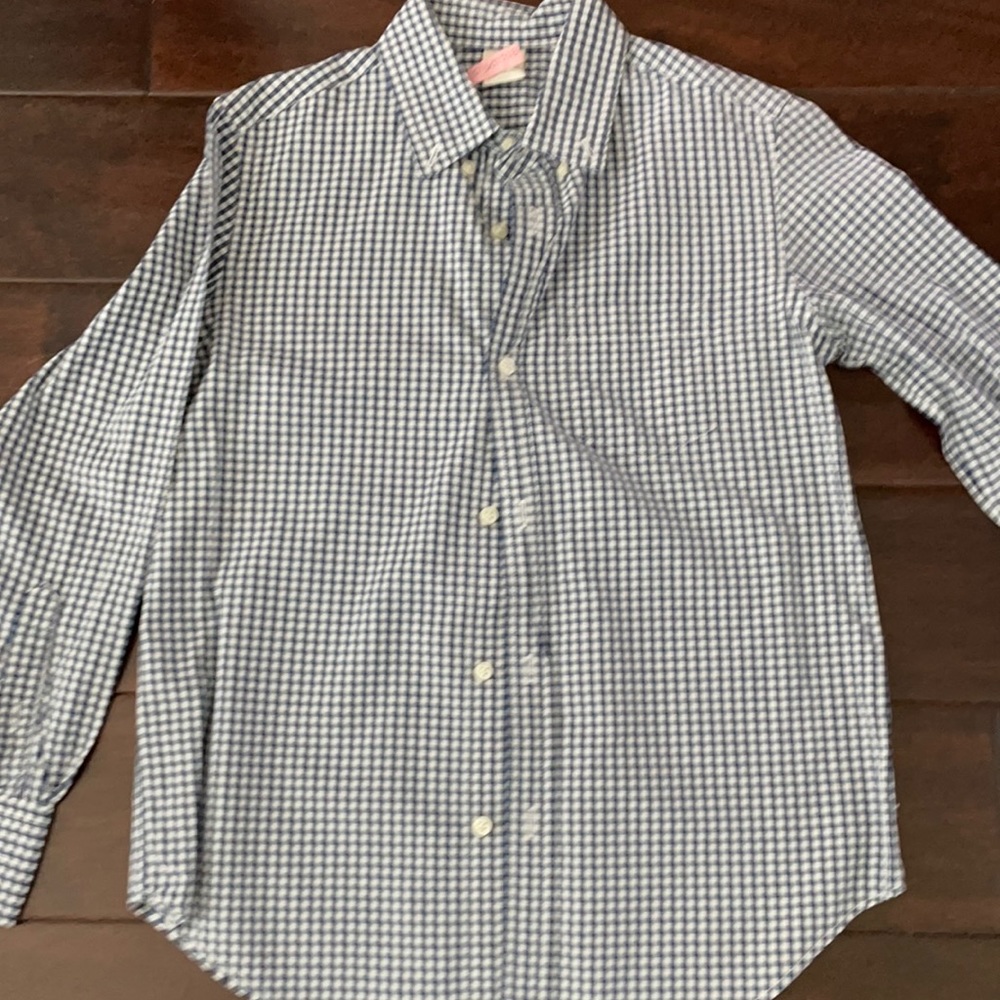 Crewcuts Jcrew navy gingham check button down